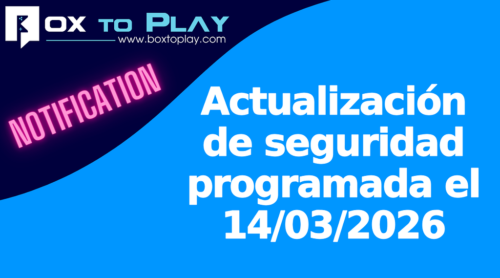 Actualización de seguridad programada el 14/03/2026 - Maintenance ...