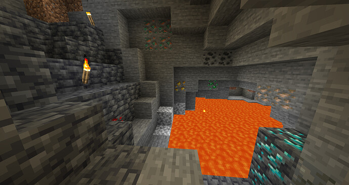 Miner des diamants dans les grottes profondes de Minecraft