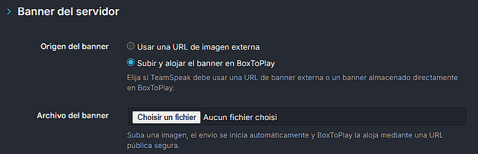 Banner TeamSpeak alojado en BoxToPlay