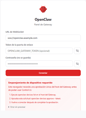 Solicitud de pairing del navegador en OpenClaw