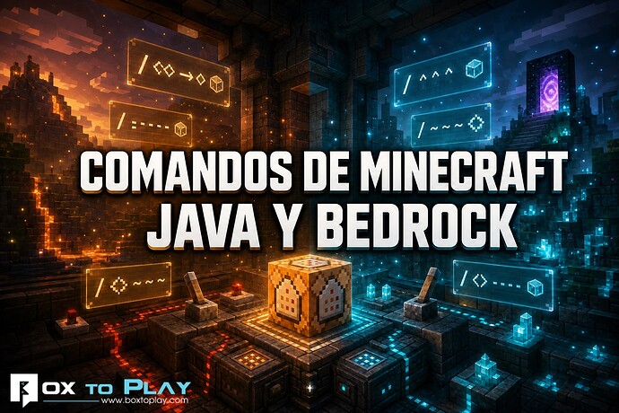 Comandos de Minecraft: guía completa para Java y Bedrock