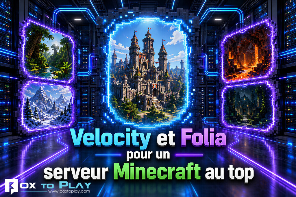 Velocity et Folia sur BoxToPlay pour booster votre serveur Minecraft
