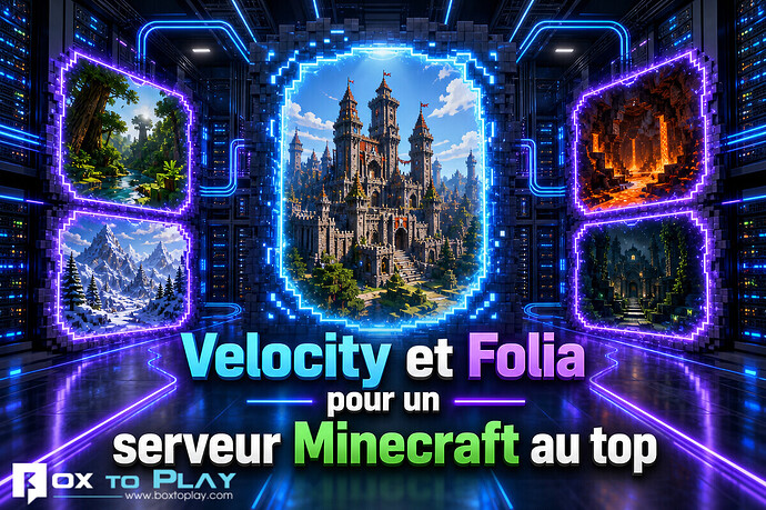 Velocity et Folia sur BoxToPlay pour booster votre serveur Minecraft