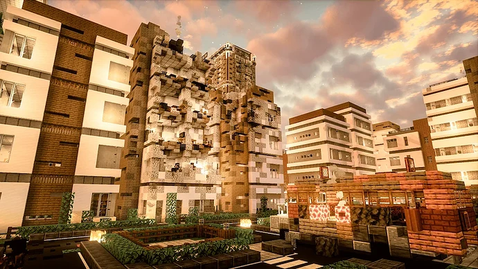 DeceasedCraft - ciudad devastada