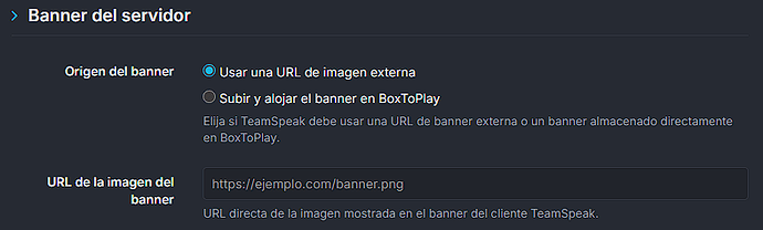 Uso de una URL externa para el banner TeamSpeak