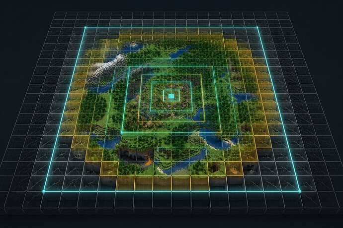 Pregeneración de chunks de Minecraft dentro de una frontera de mundo