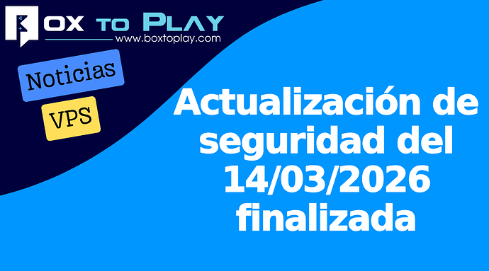 Actualización de seguridad del 14/03/2026 finalizada