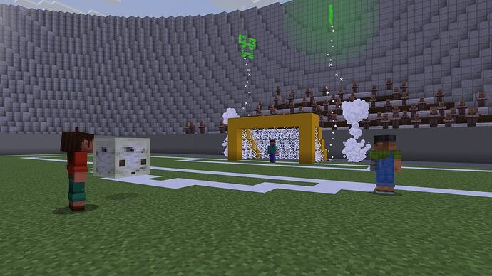 Sunny y Noor jugando al fútbol con un Cubo de azufre