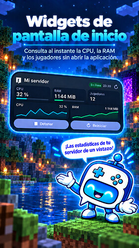 Widget compacto BoxToPlay en la pantalla de inicio