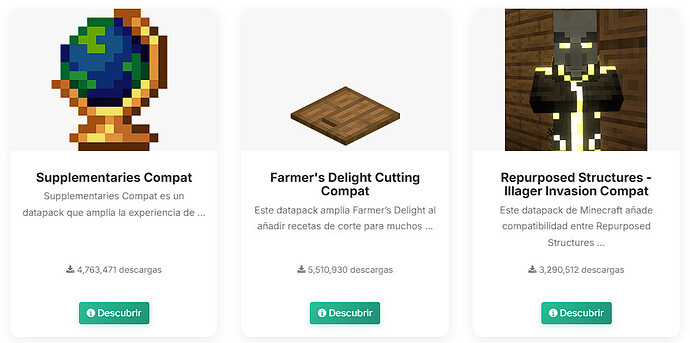 Catálogo de datapacks de Minecraft con instalación automática