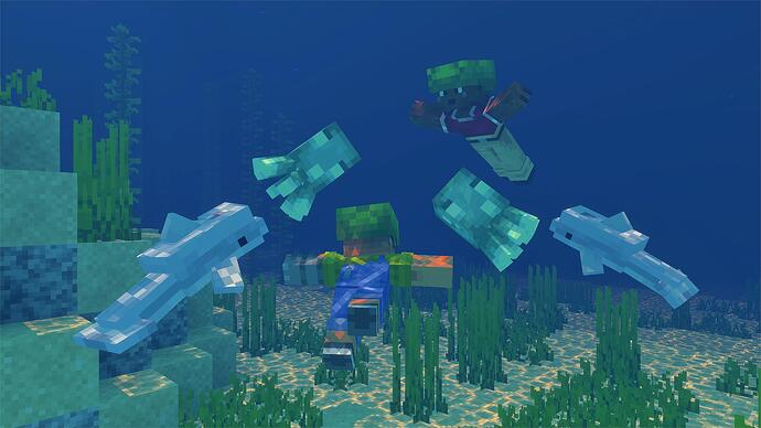 Swimming with baby mobs