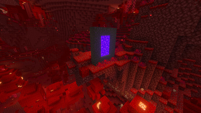 Le portail du Nether, passage vers une autre dimension