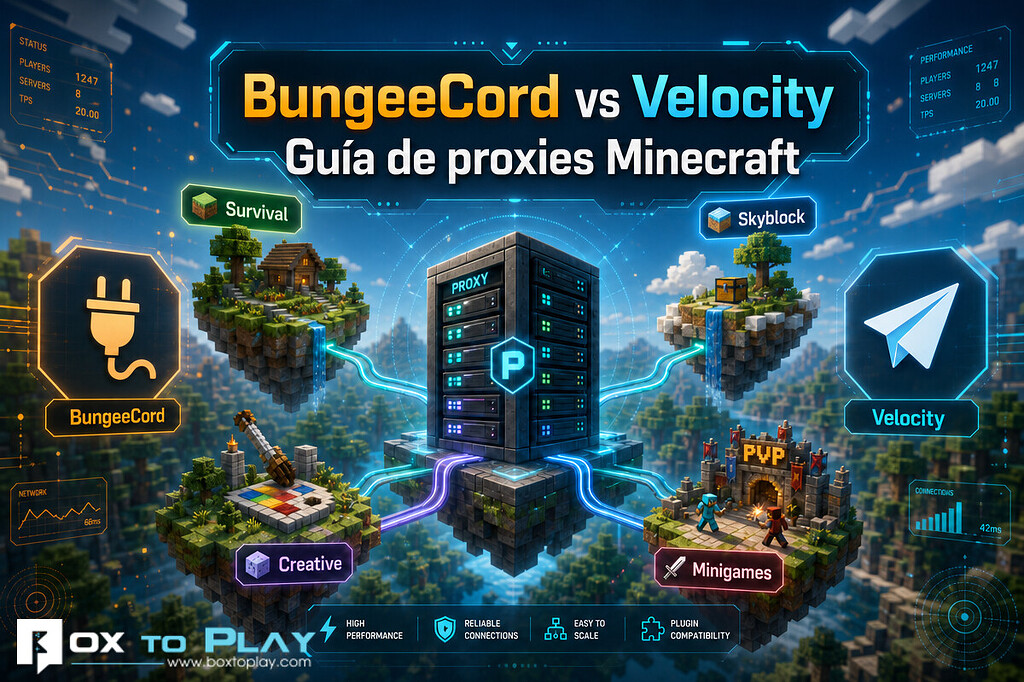 BungeeCord vs Velocity: ¿Qué proxy de Minecraft elegir?