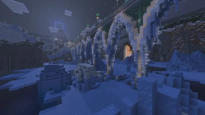 The Ice Caves biome and subterranean ice formations