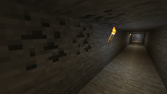 Une mine éclairée avec des torches limite les mauvaises surprises