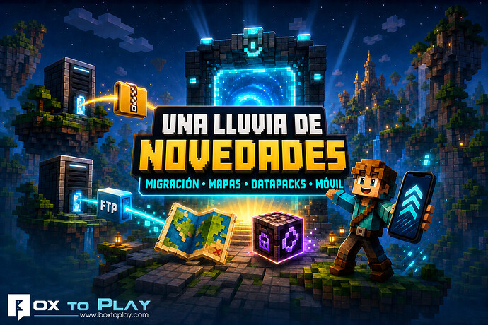 Servidores Minecraft: una lluvia de novedades en BoxToPlay