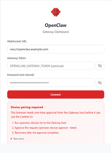 Browser pairing request in OpenClaw