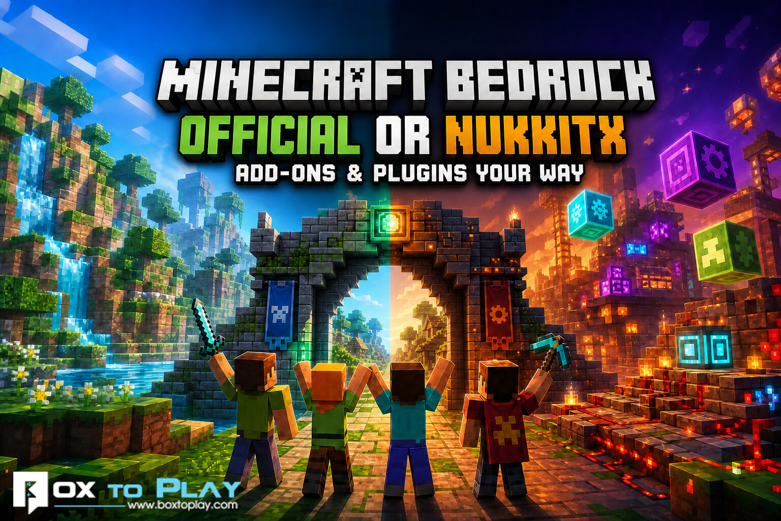 Minecraft Bedrock: Official BDS, Add-ons, and NukkitX Plugins