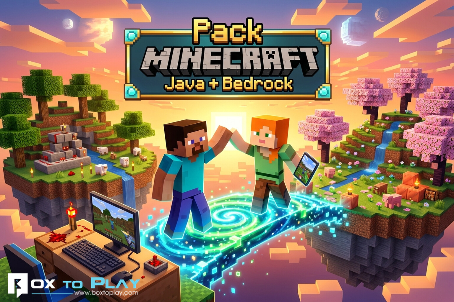 Pack Minecraft Java + Bedrock: crossplay listo para usar