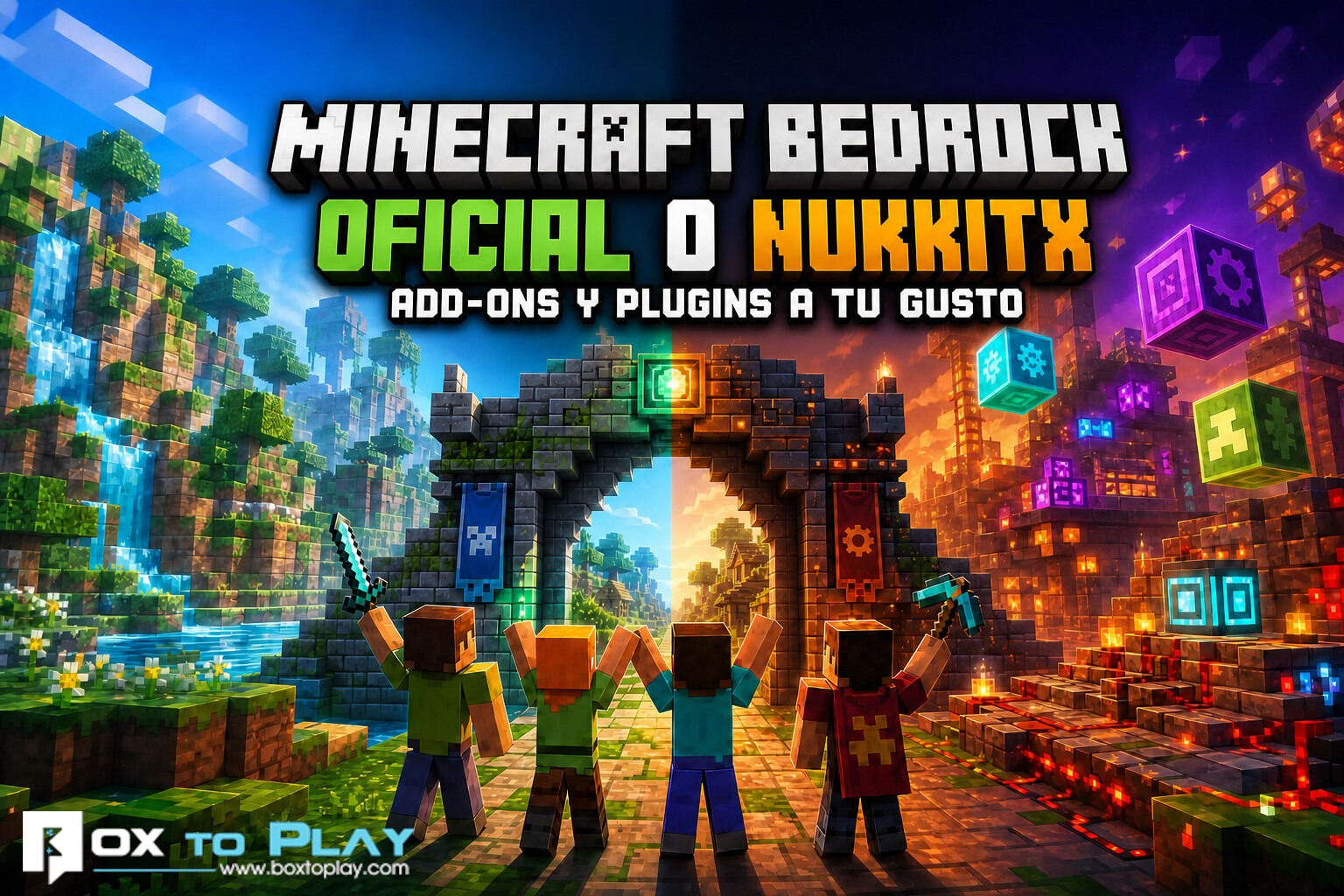 Minecraft Bedrock: BDS oficial, add-ons y plugins de NukkitX