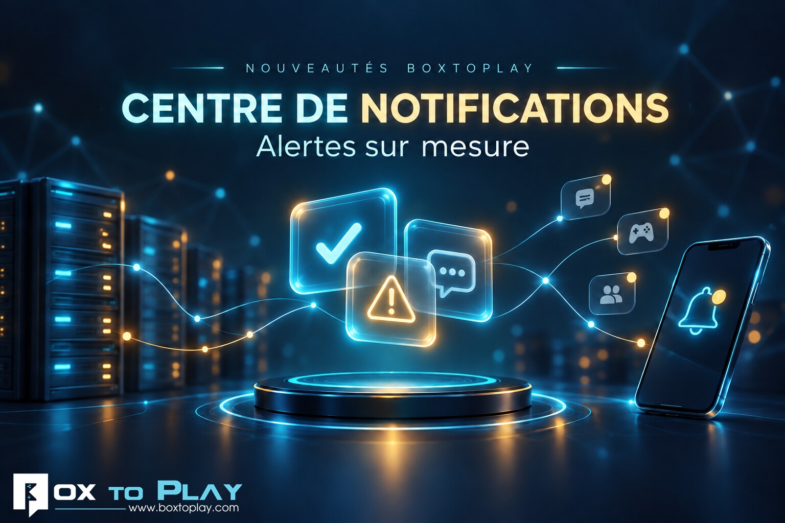 Nouveautés BoxToPlay : le Centre de notifications et alertes sur mesure