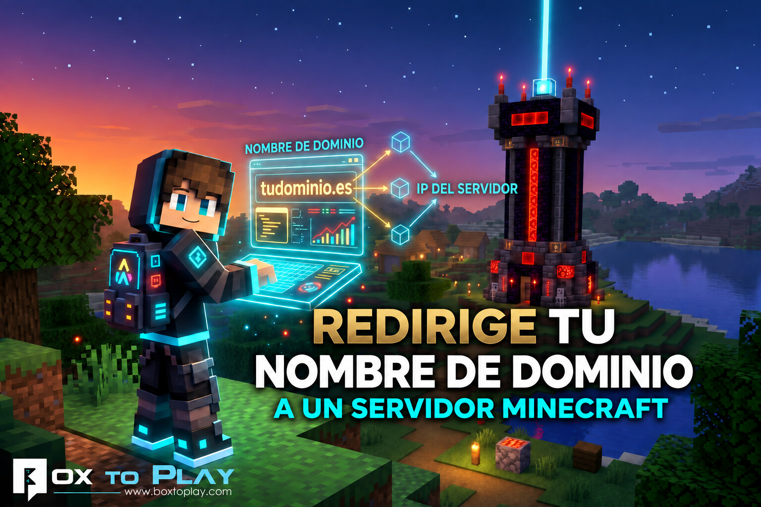 Cómo redirigir un nombre de dominio a tu servidor de Minecraft en 2026