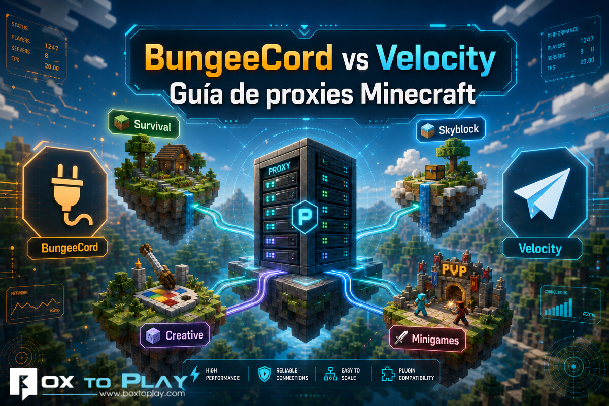 BungeeCord vs Velocity: ¿Qué proxy de Minecraft elegir?